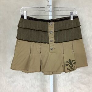 Free People Fleur De Lis Pleated Mini Skirt